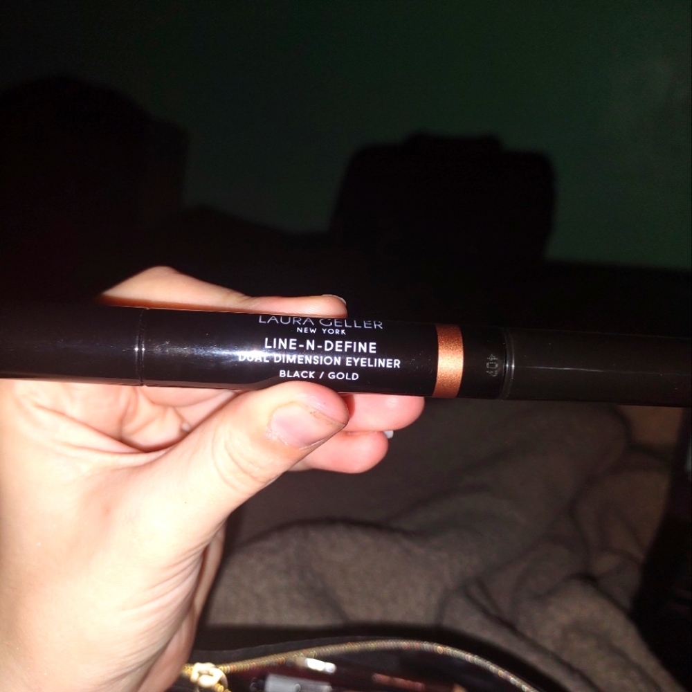 Black and gold eyeliner